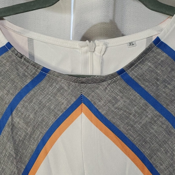 Multi color striped dress - Picture 3 of 5